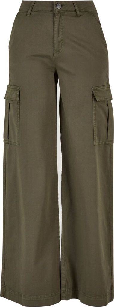 Urban Classics Ladies - Wide Leg Twill Cargo Hose - W26