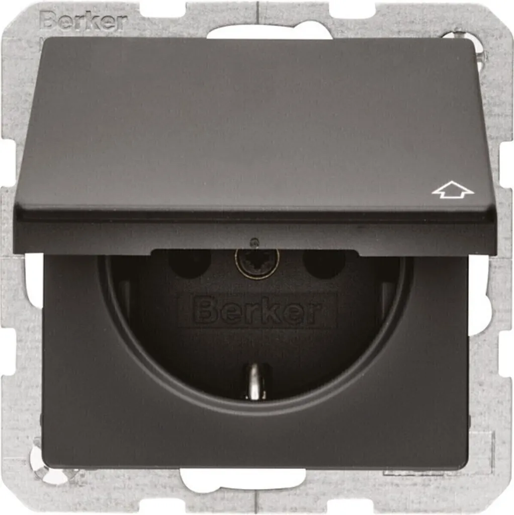 Prise SCHUKO anthracite 47516066 : finie la poussière dans vos prises !