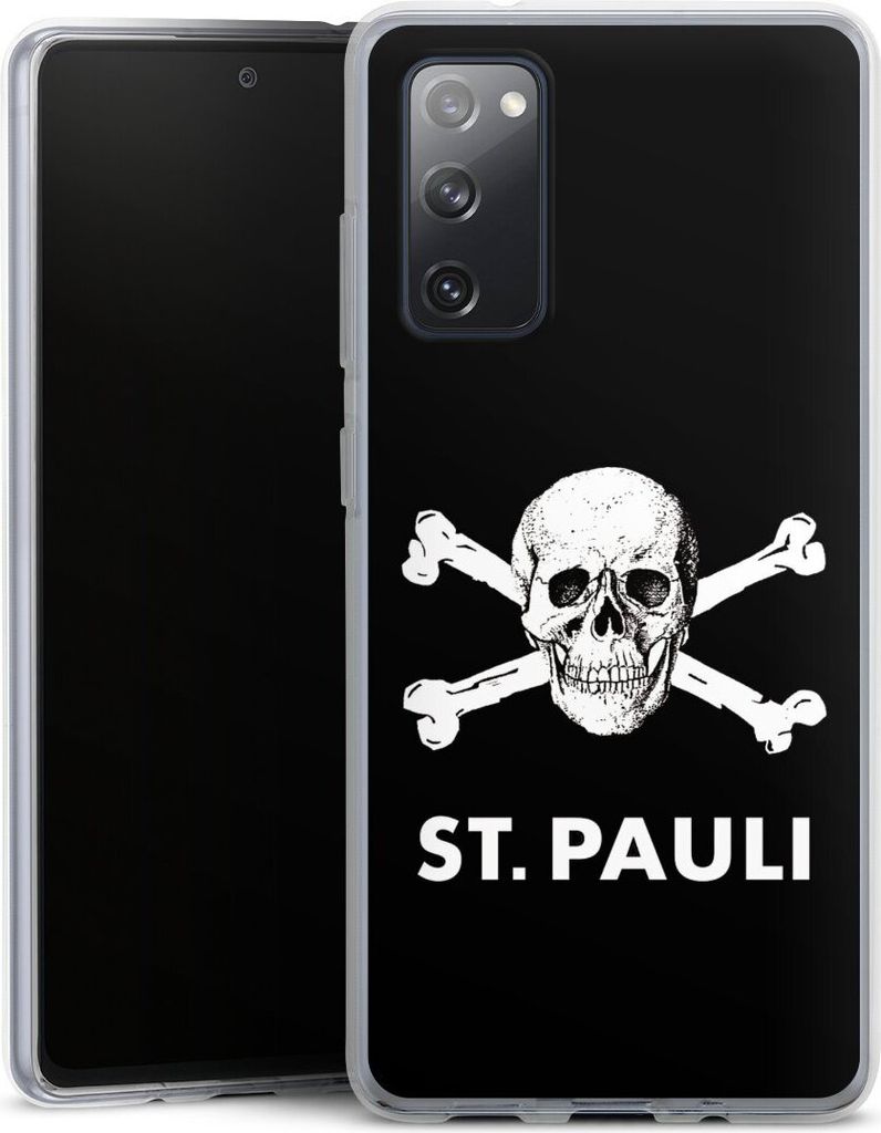 DeinDesign Handyhülle für Samsung Galaxy S20 FE 5G Silikon Hülle Case Smartphone Schutzhülle FC St. Pauli Offizielles Lizenzprodukt Totenkopf
