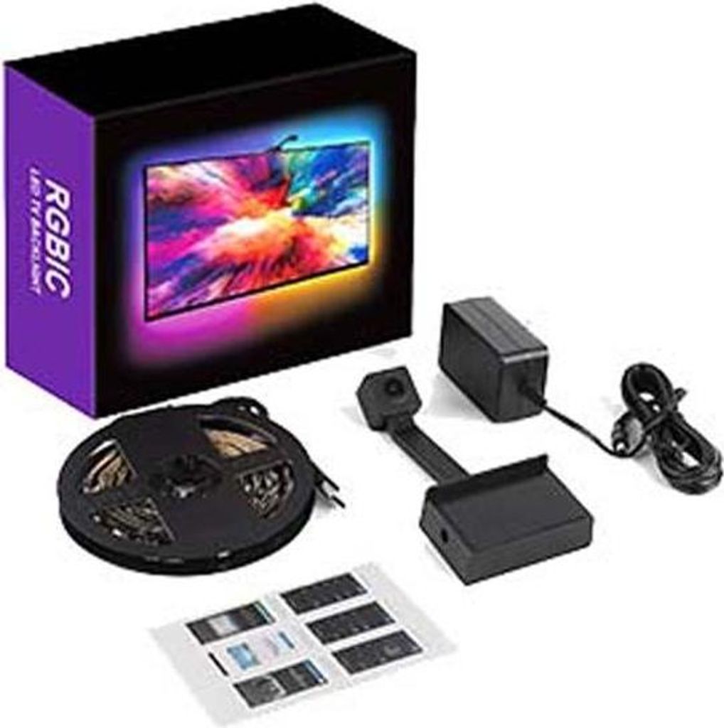 INF Bildschirm Farbwähler Lichtleiste TV EU Stecker - RGB Ambiente Beleuchtung