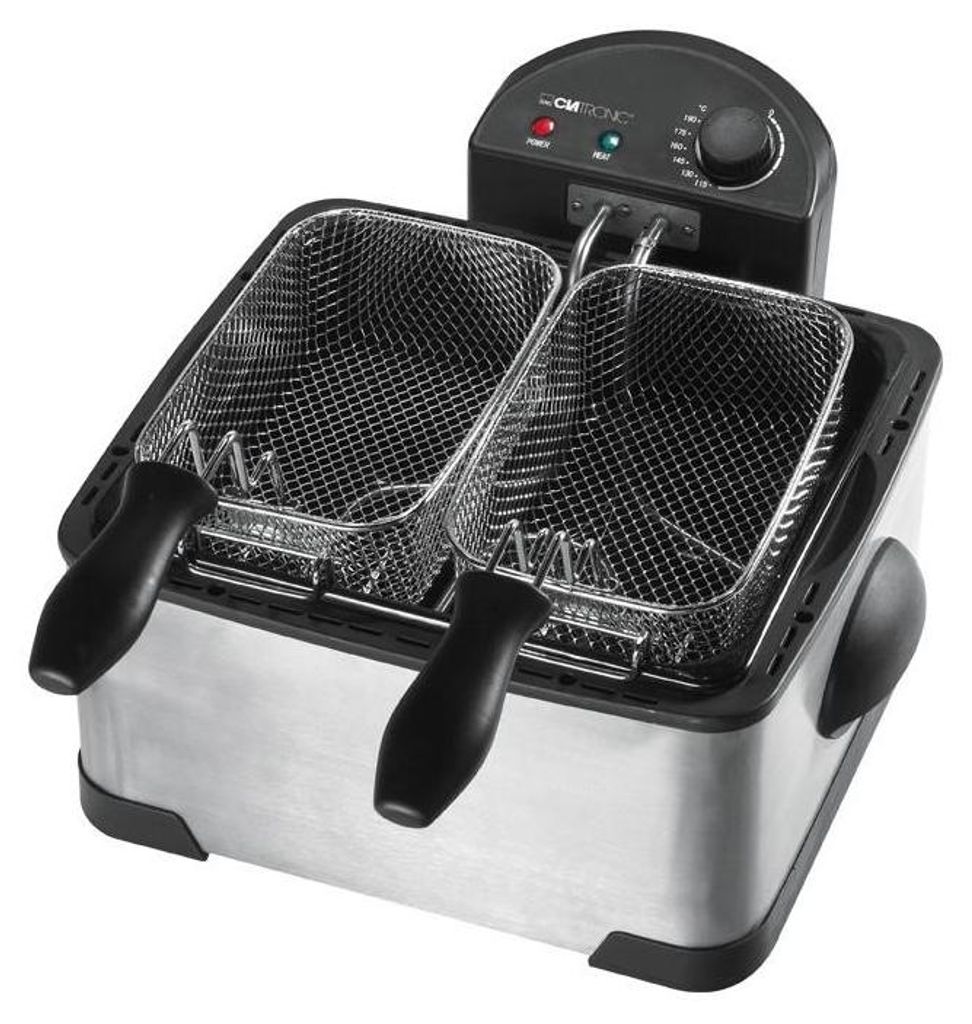 Clatronic FR 3195 Double 4 L 2000 W Noir. Acier inoxydable Image du produit 