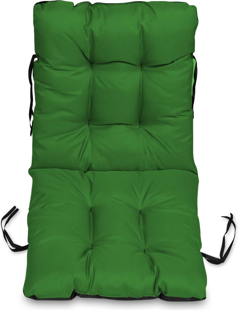 Stuhlkissen Sitzkissen und Rückenkissen für Stühle - 48x96 cm - Outdoor und Indoor - grün