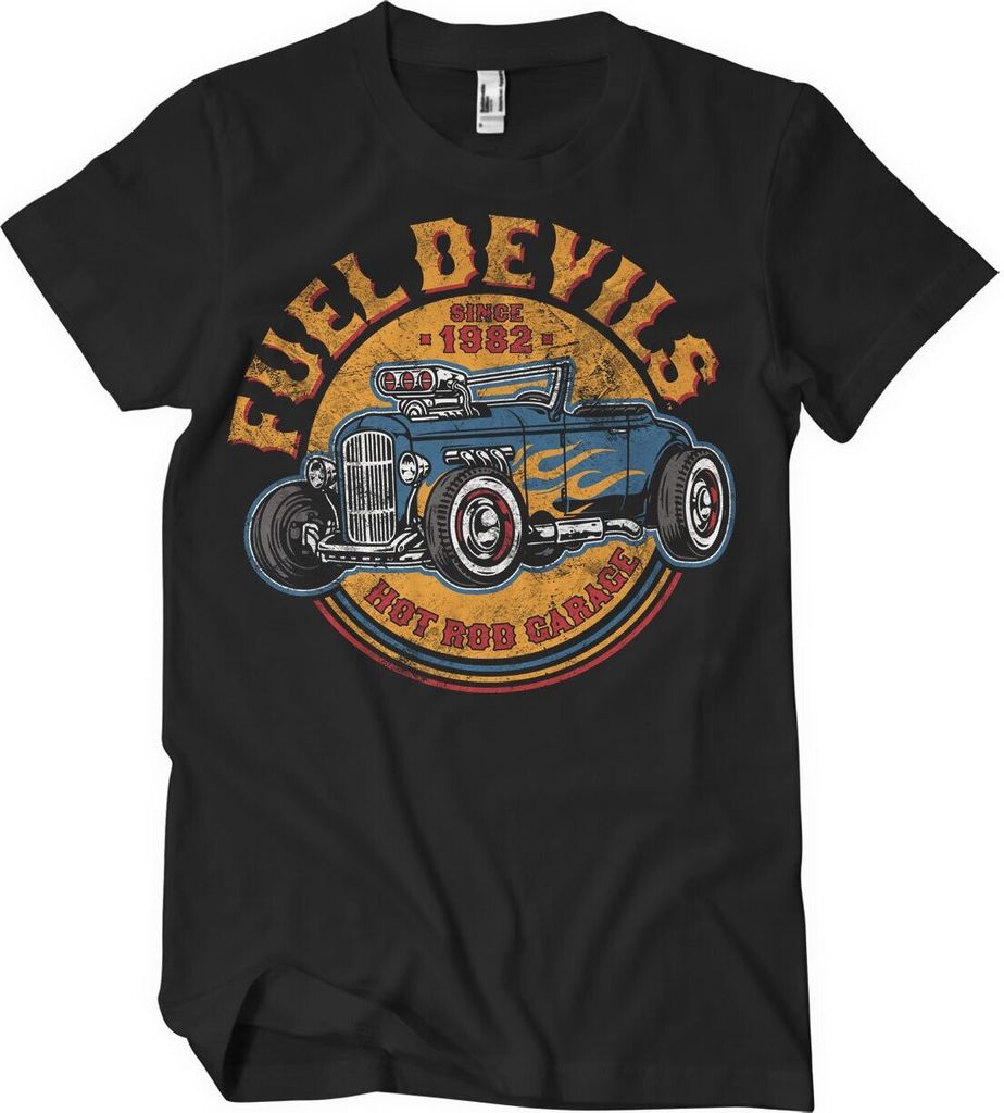 Fuel Devils Flame Rod T-Shirt - Medium - Black