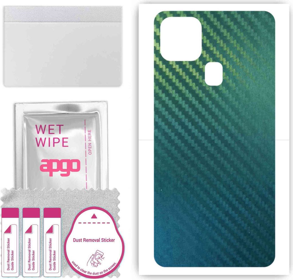 apgo Rückseite Schutzfolie, Skin, kompatibel mit Oukitel C22, Hinten Displayschutzfolie aus Vinylfolie, kratzfest, einfache Montage - Kohlenstoff-...