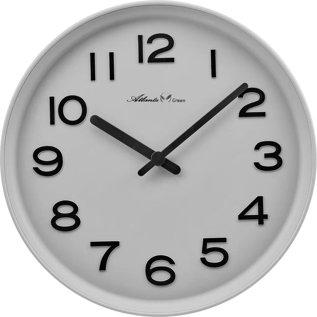 Atlanta 4542/4 Horloge murale gris clair : design sobre et élégant