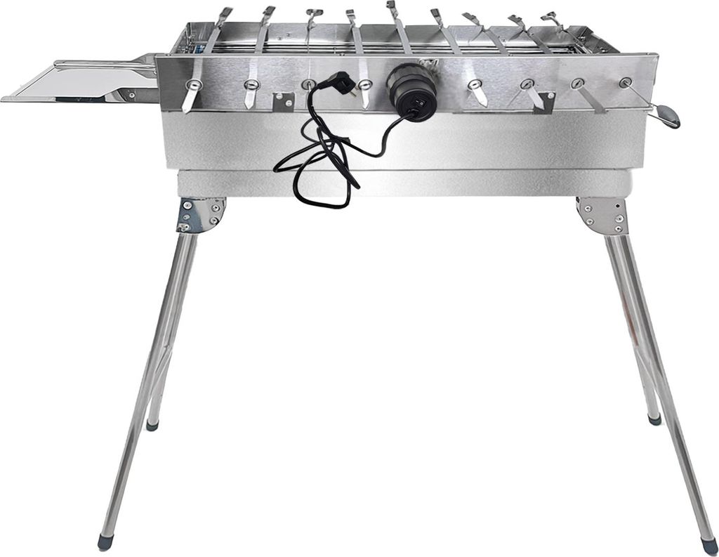 Mangal Set mit 9er Drehspieß 230V Motor 10 Spieße Produktbild 