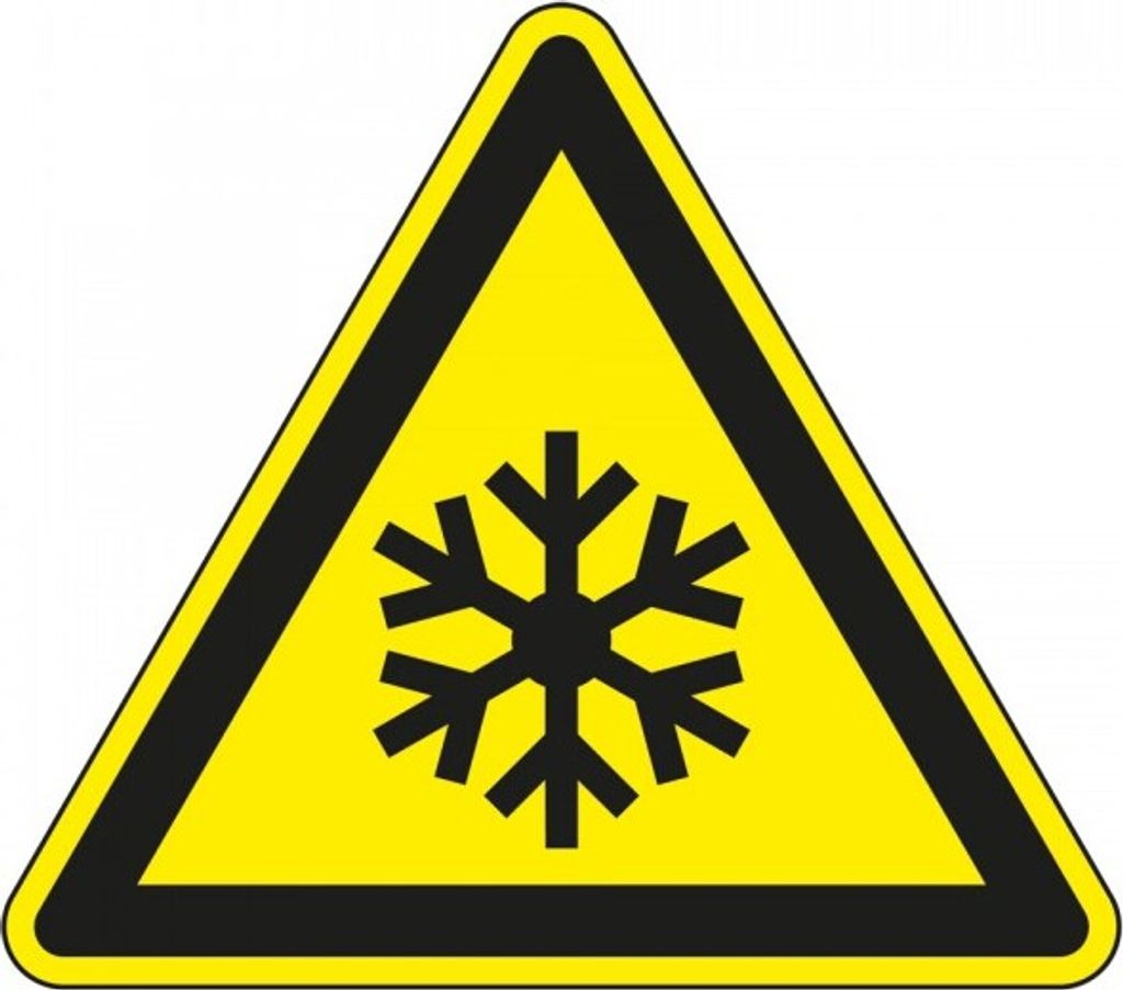 Dreifke Aufkleber I Warnschild Warnung vor niedr.Temperatur/Frost, Folie, se...