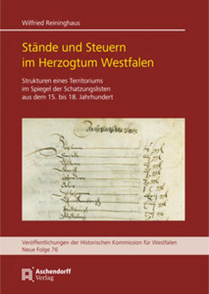 Étude Stände und Steuern im Herzogtum Westfalen : Analyse Historique
