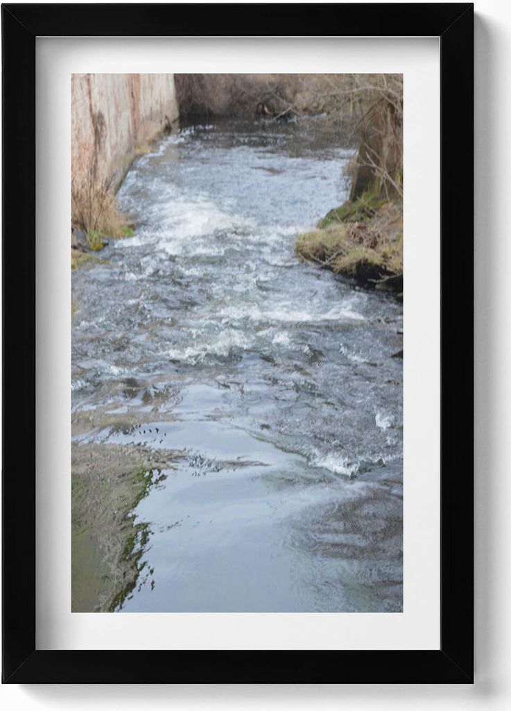 Tasovice Fluss Dyja Moravia– Wandbild mit Rahmen – Gerahmtes Bild – Wanddekoration – 20x30 cm – Schwarz