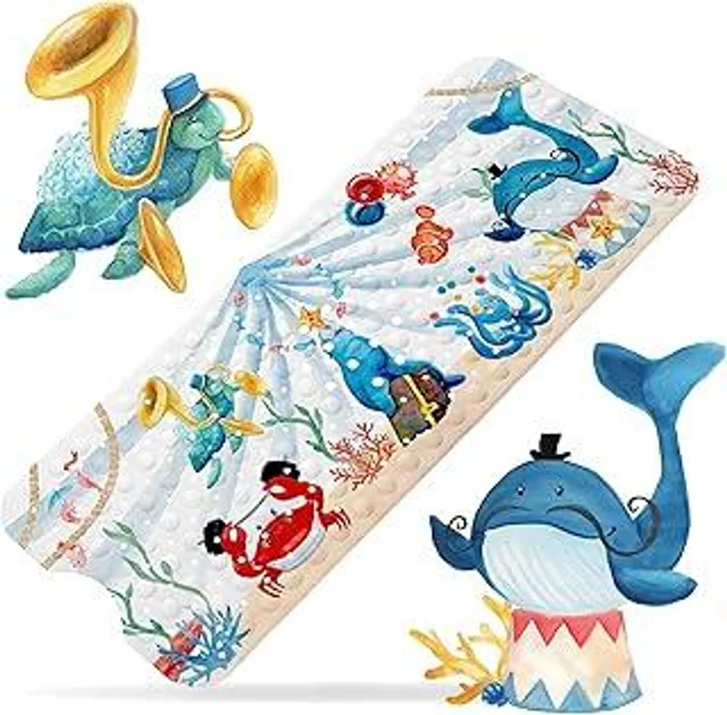 Tappetino Antiscivolo 100x40 per Vasca Bambini - BPA Free & Antibatterico - 1