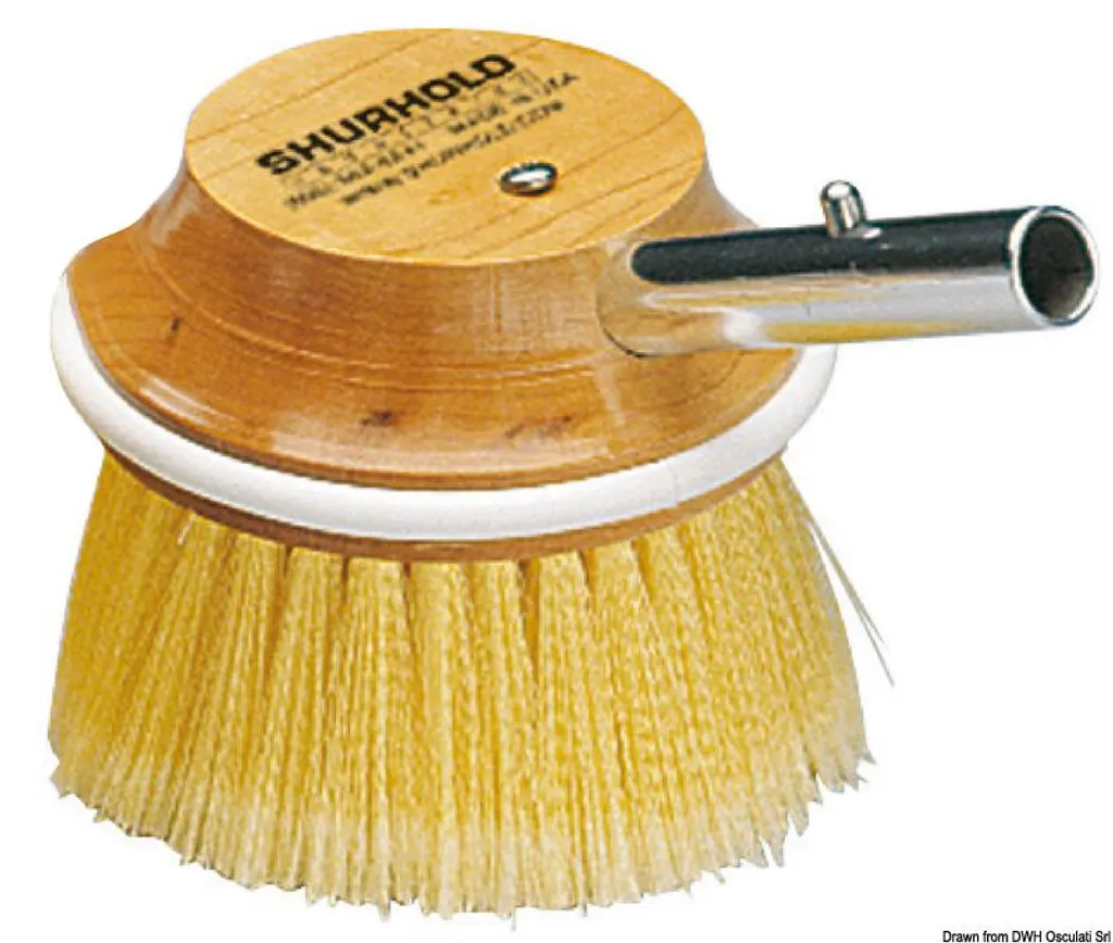 Brosse ronde 5" jaune : éliminez les taches sans rayer vos surfaces