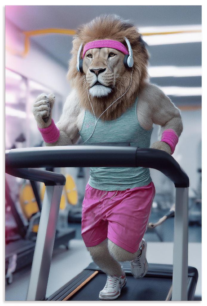 ARTland Wandbild Alu für Innen & Outdoor King of Cardio Größe: 30x40 cm