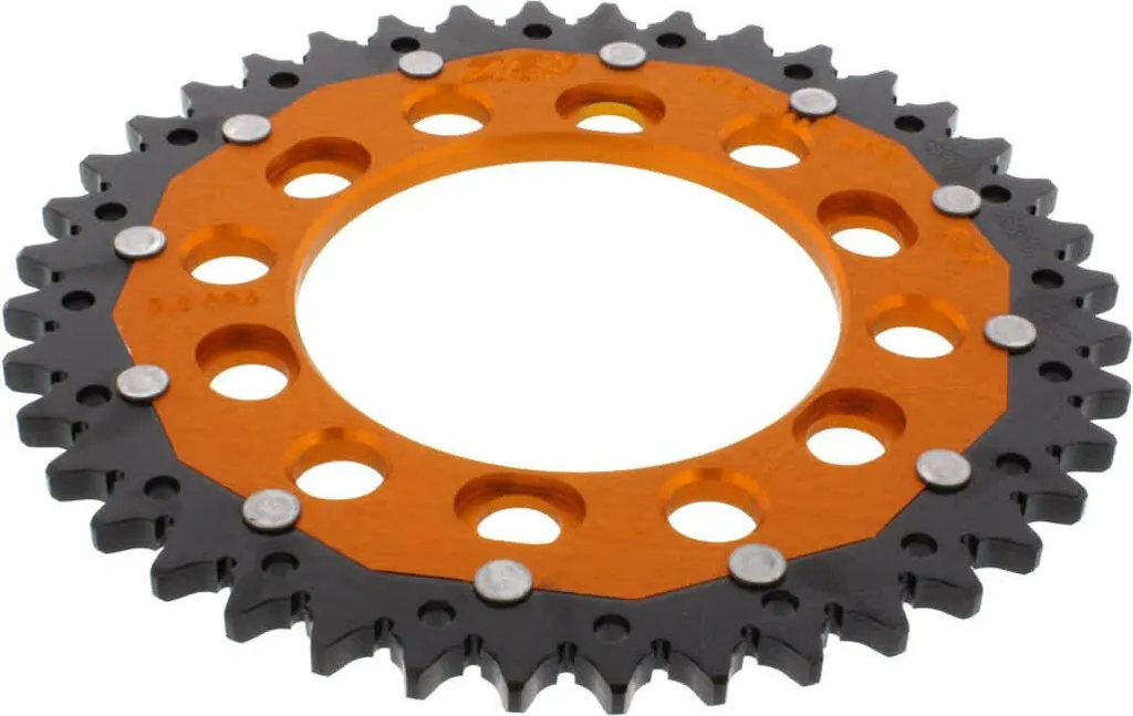 Pignon ZF bicolore 40 dents pas 525 ZFD-898-40-ORG haute résistance