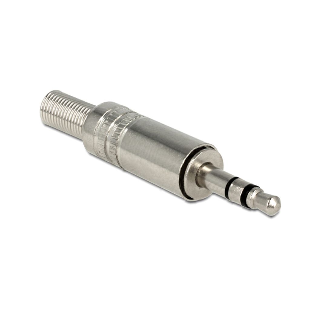 DELOCK Klinkestecker 3,5mm 3Pin lötbar silber