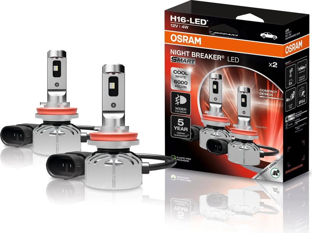 OSRAM NIGHT BREAKER LED SMART conforme a StVZO LED H16 Immagine del prodotto 