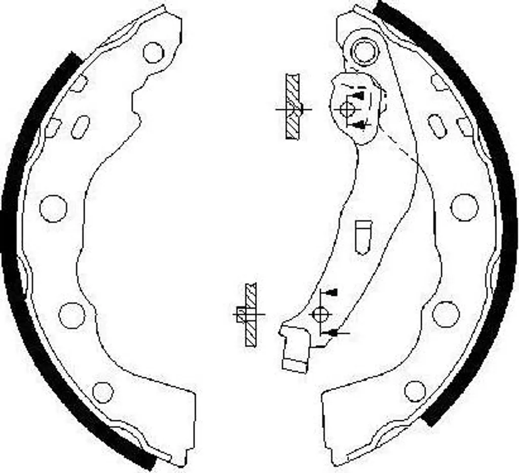 BOSCH Jeu de mâchoires de frein haute performance OE MR465094 durable