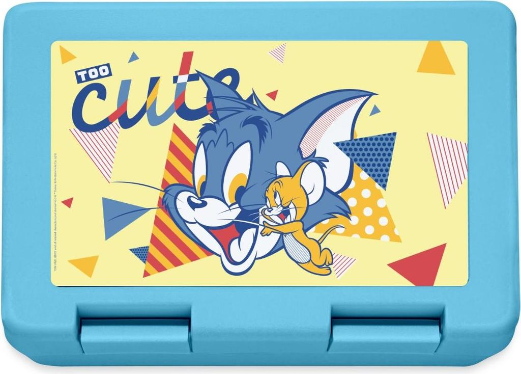 Spreadshirt Tom Und Jerry Too Cute Brotdose Lunchbox, One size, Saphirblau