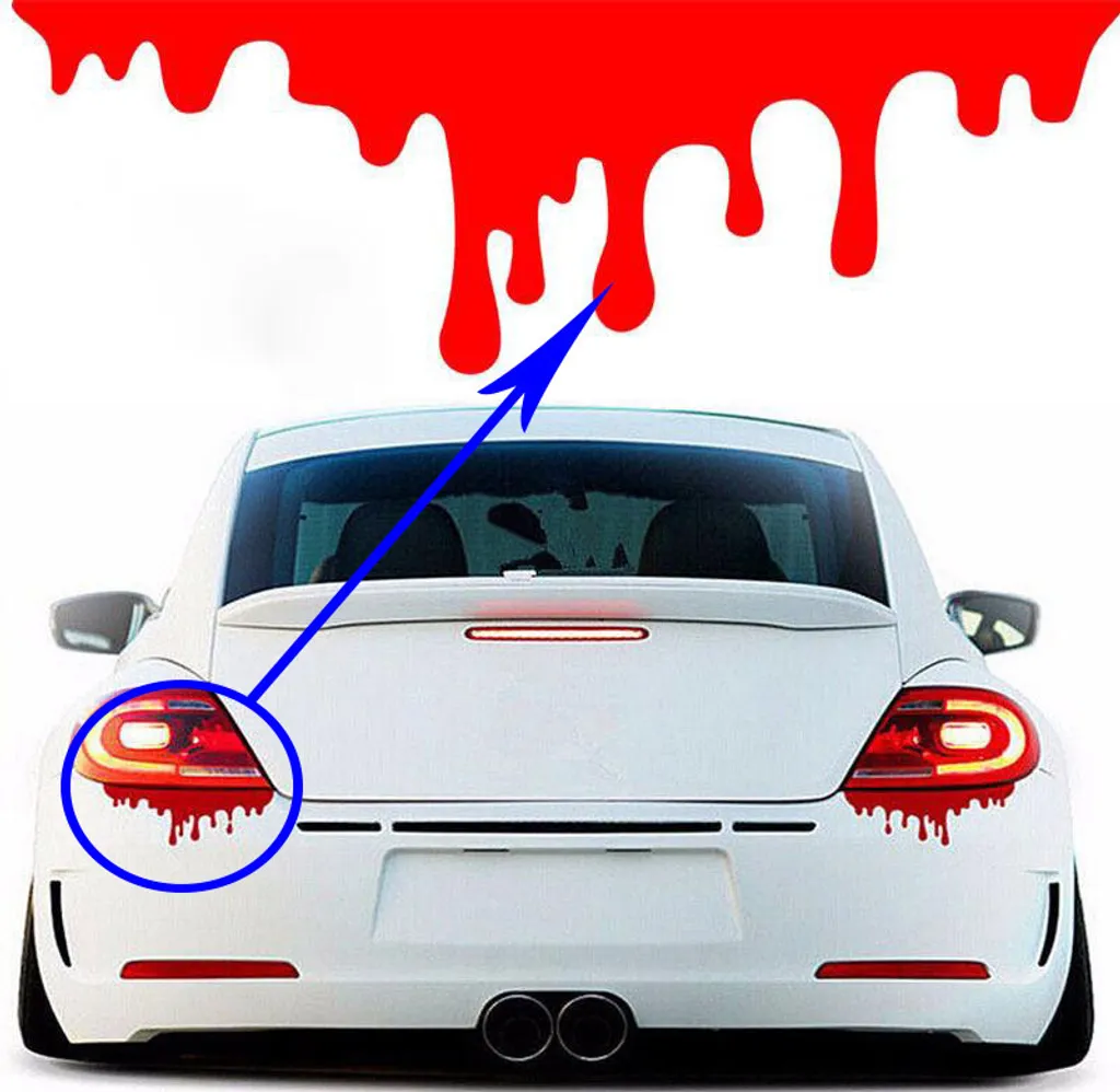 Adesivi Riflettenti Sangue Auto - Kit 2 Pezzi Decorazione Fari