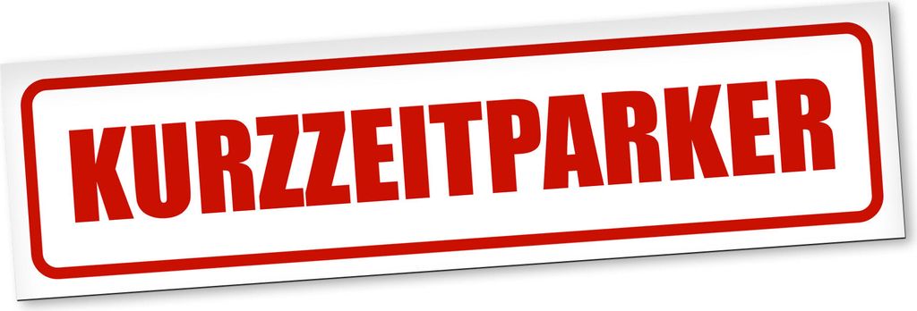 PantherPixel Kurzzeitparker Magnetschild Auto Service Lieferdienst Magnetfolie Geschenkidee 30 x 8 cm REFLEKTIEREND