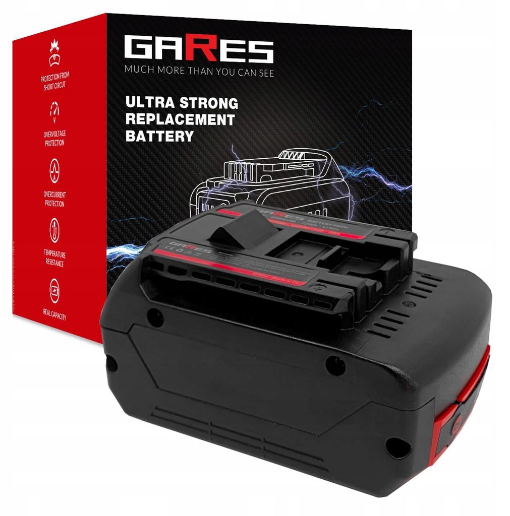 Gares Akkupack zum Zellentausch für Bosch GAS RHH GCG GOP GWS GBH GDS 24618-01 | 18 V 4 Ah Li-Ion | Ersatz-Zellenpack für Werkzeugakkus | Profi-Q...
