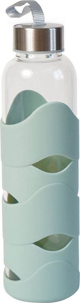 Trinkflasche Glas Silikon mint 500ml Produktbild 