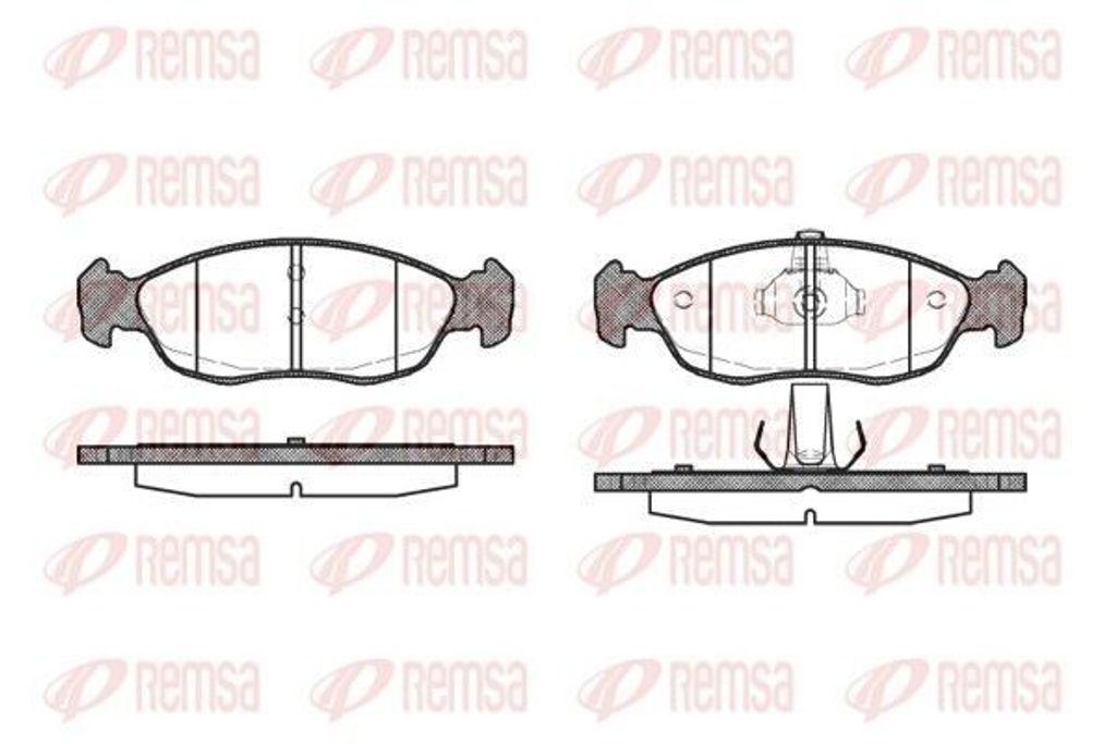 REMSA Bremsbeläge Satz Vorne Bremsklötze passend für PEUGEOT 106 II Schrägheck (1A, 1C) 0461.10