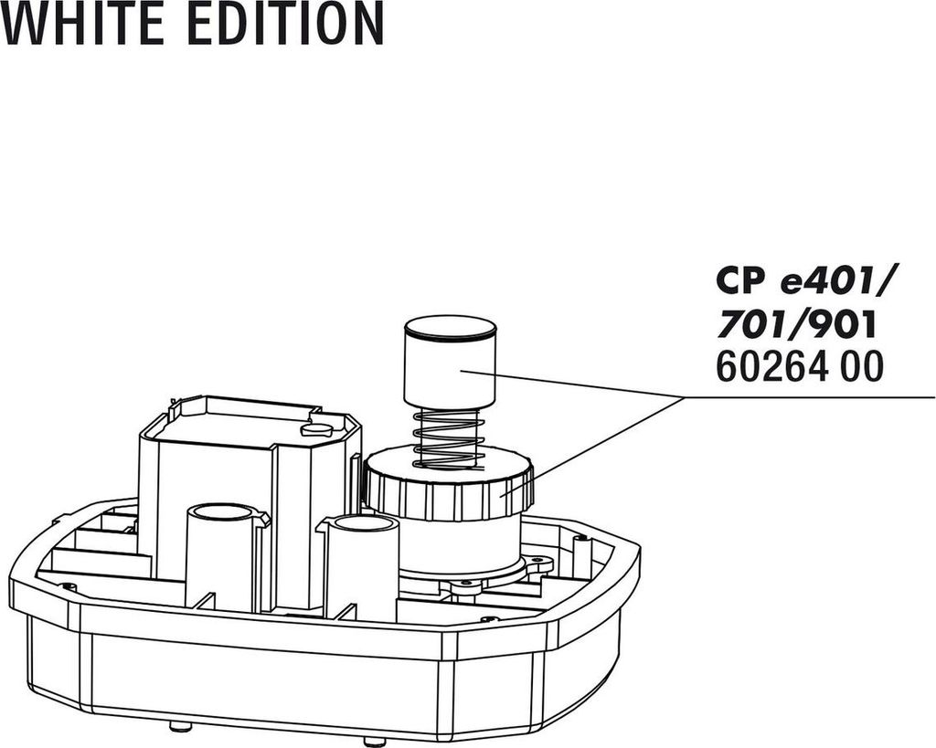 JBL Ersatzteil CP e4/7/901 Startknopf + Überwurfmutter WHITE