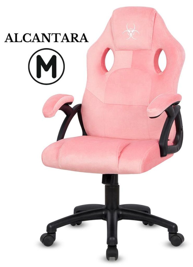 Sleepy shop 24 YOUR PERFECT MATTRESS Ergonomischer Gaming Stuhl Rosa mit Alcantara Bezug, atmungsaktiver Drehstuhl, Schreibtischstuhl für Büro & ...