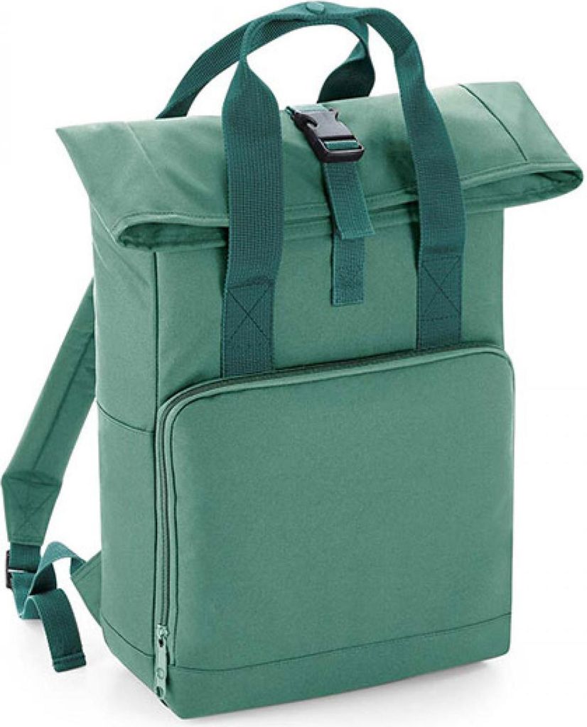 BagBase BG118 | Rucksack Twin Handle Roll-Top Backpack - 28 x 38 x 12 cm - Farbe: Sage Green - Größe: 28 x 38 x 12 cm
