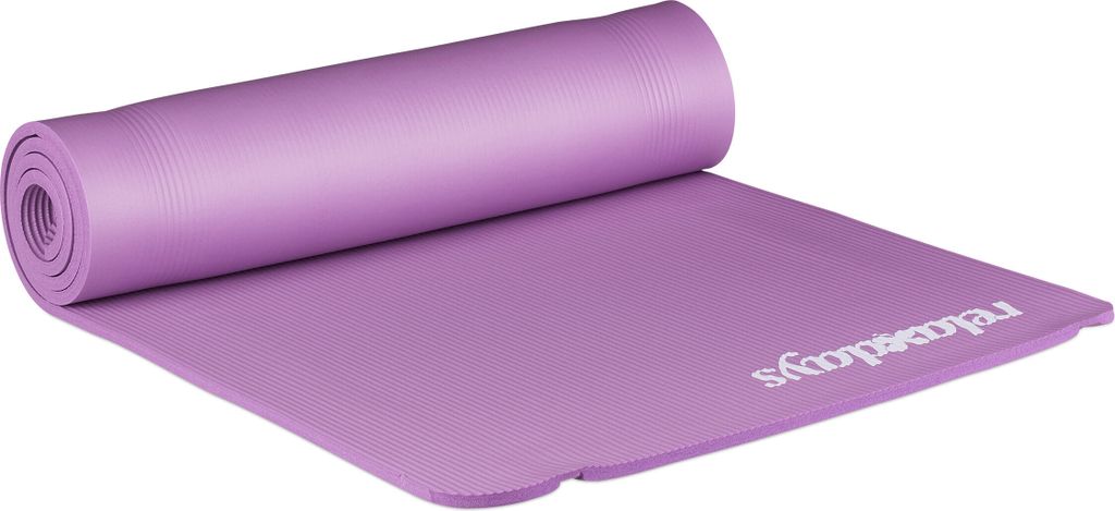 Relaxdays Yogamatte, 1 cm dick, für Pilates, Fitness, Produktbild 