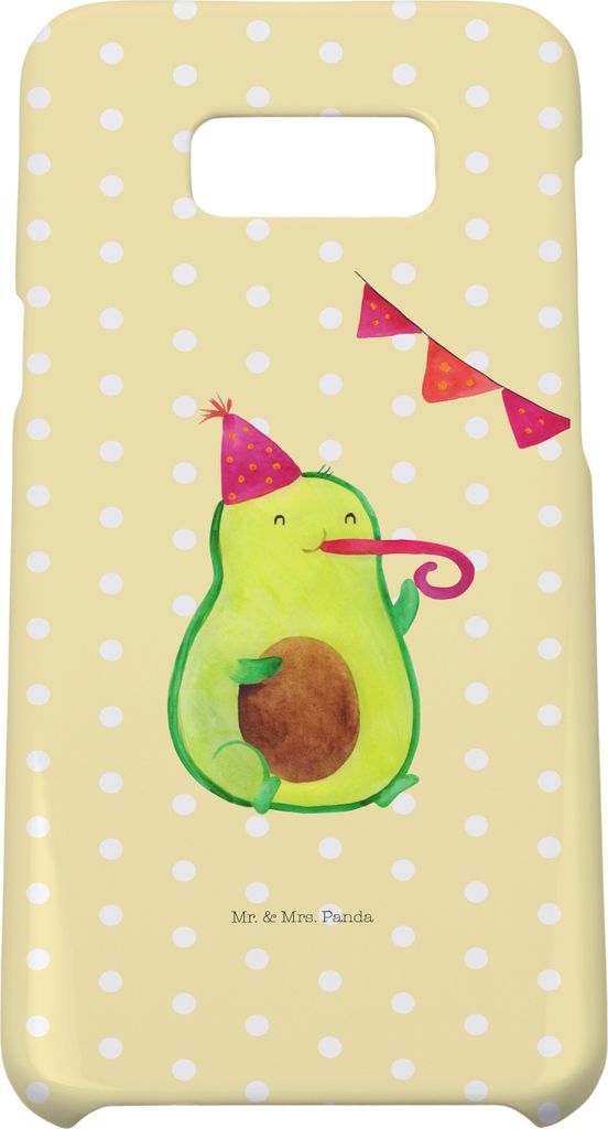 Mr. & Mrs. Panda Samsung Galaxy S8 plus Handyhülle Avocado Party - Gelb Pastell - Geschenk, Happy Birthday, Cover, Handy, Case, Geburtstag, Avocad...