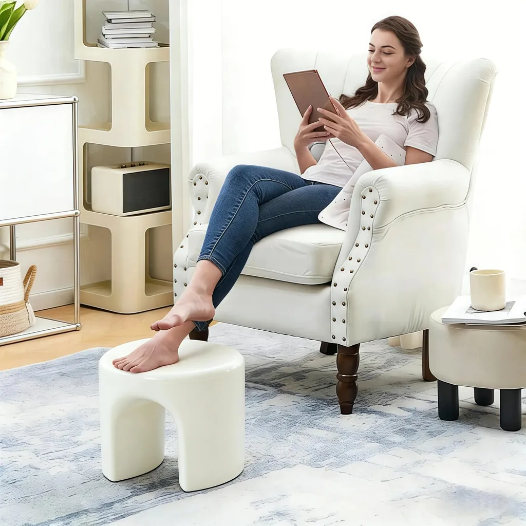 Table d'appoint scandinave blanche pour salon et chambre à coucher
