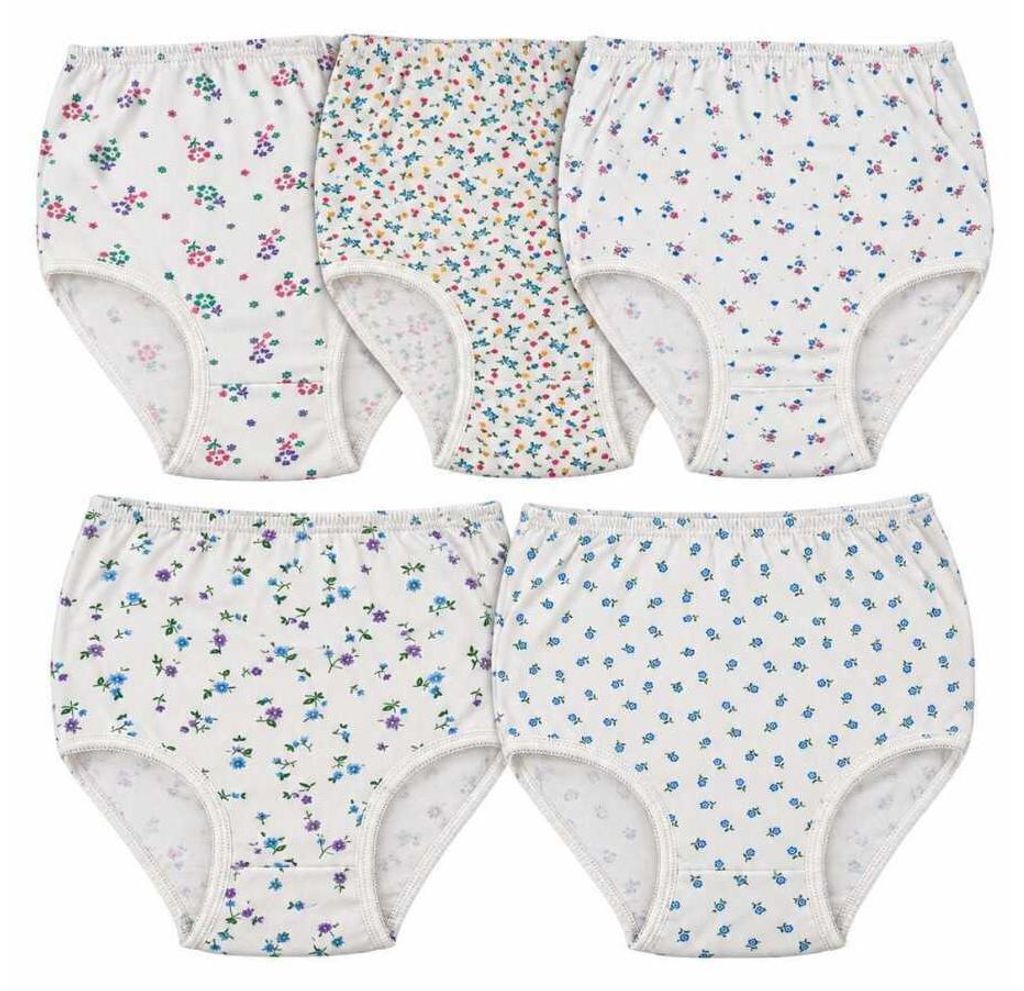 Damen Taillenslip 5er-Pack aus 100 % Baumwolle,  Blumen-XL Produktbild 