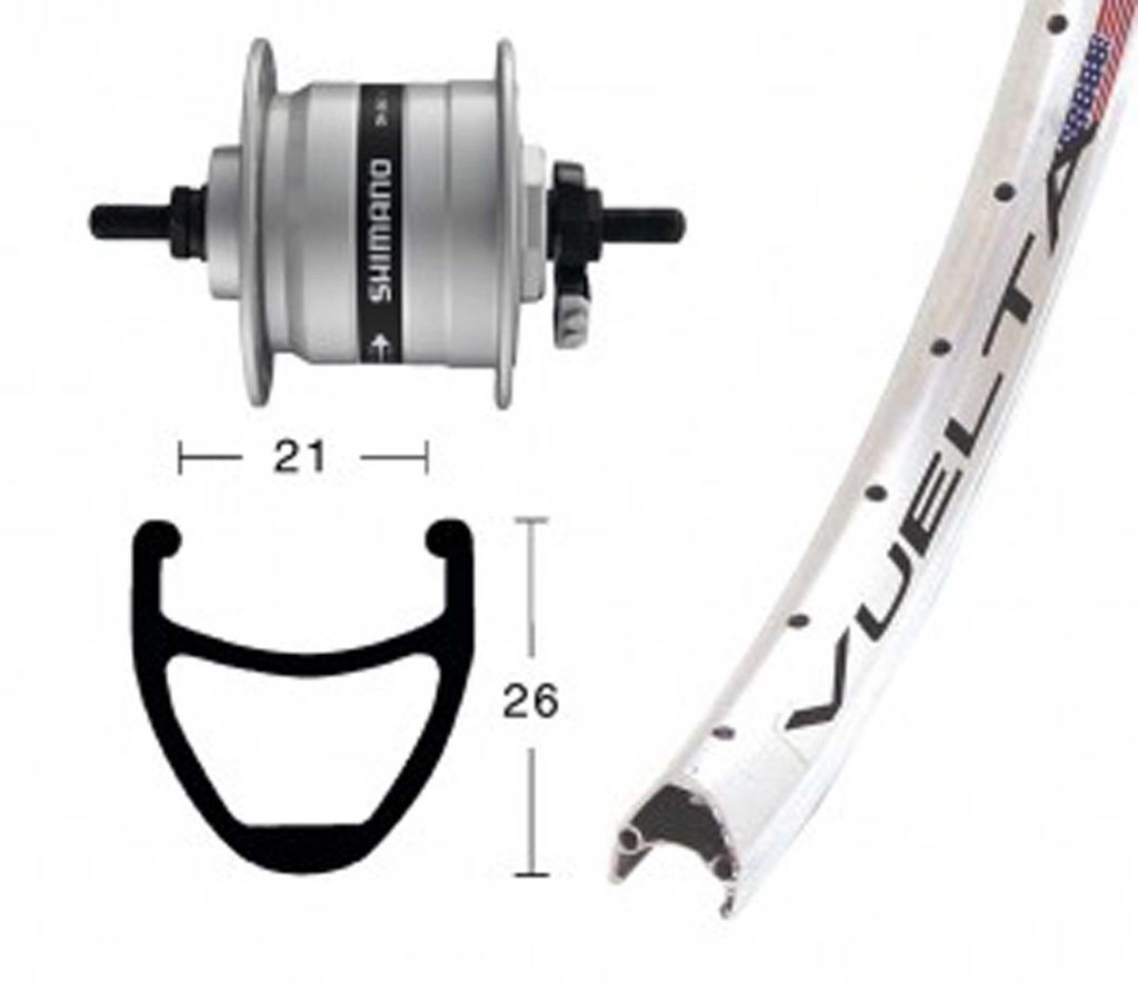 Airline 1 Laufrad VR 28X1.75 622-19 36L silber Nabendyn. DHC3000 NT