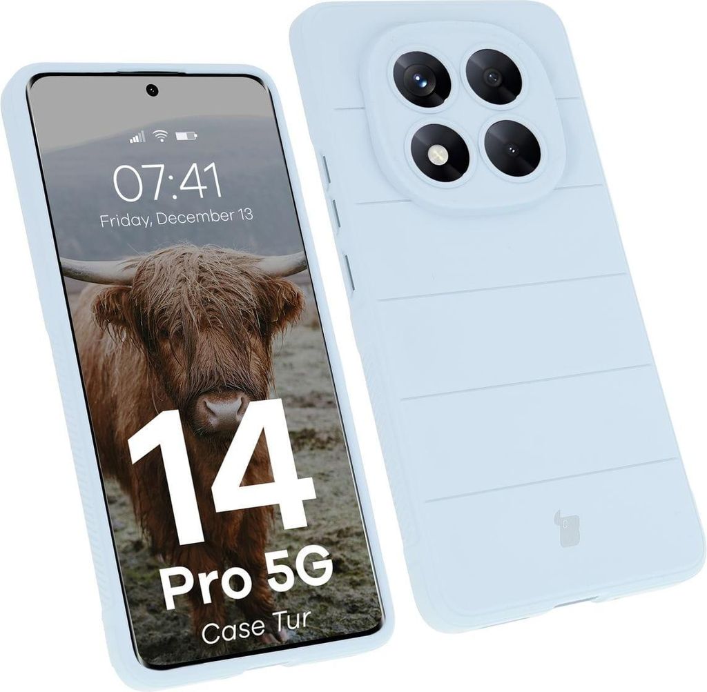 Pancerne etui Bizon Case Tur do Xiaomi Redmi Note 14 Pro 5G / Poco X7, jasnoniebieskie