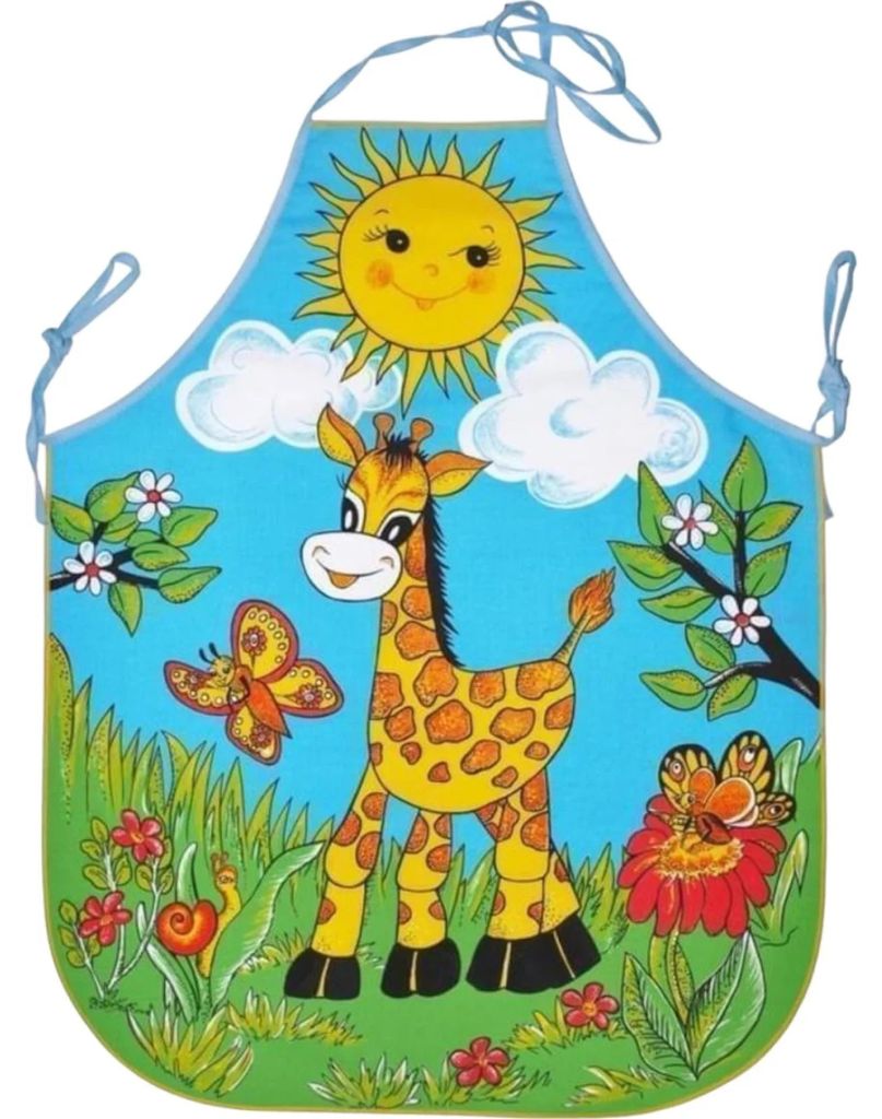 Kinderschürze Giraffen 64x50 cm Produktbild 