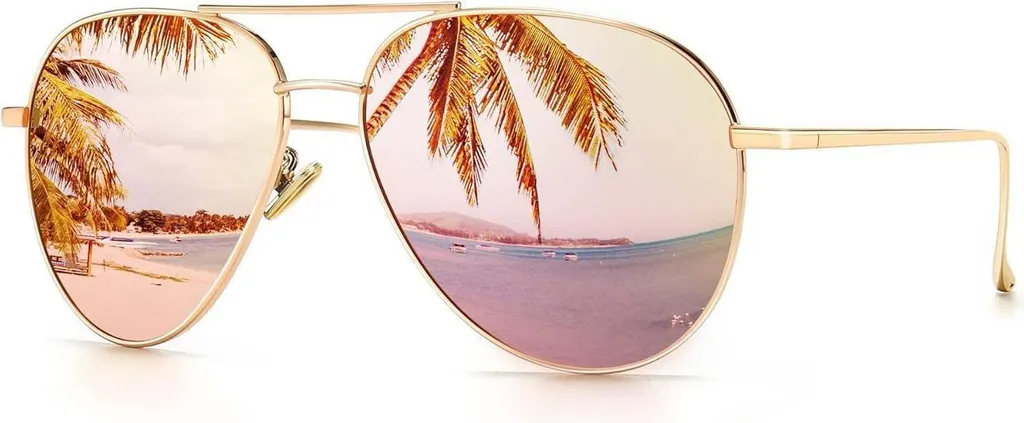 Lunettes de soleil aviateur SUNGAIT pour femme avec verres polarisés