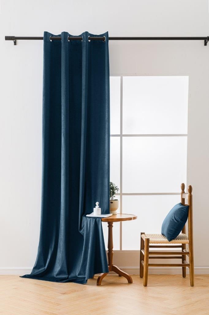 Petrolejový zatemňovací závěs VELVET 140x270, řasící páska Obrázek produktu 