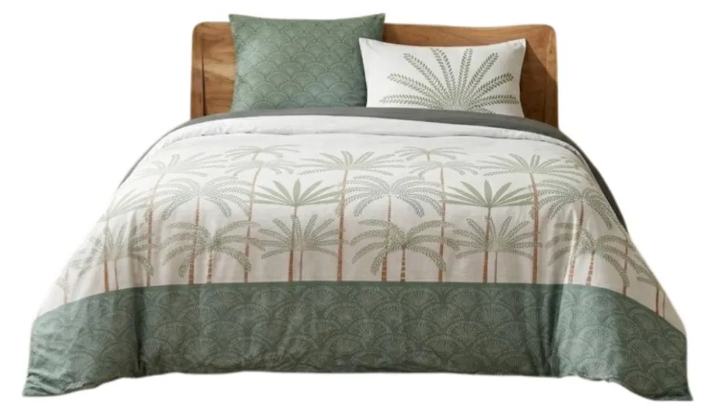 Parure de lit palmiers : retrouvez le sommeil dans un décor apaisant