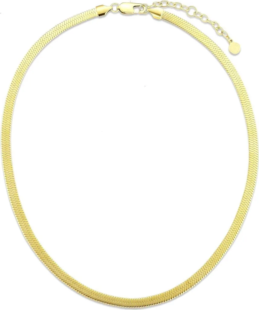 Catena a serpente in acciaio inossidabile color oro 5mm - Regolabile da 41 a 51 cm