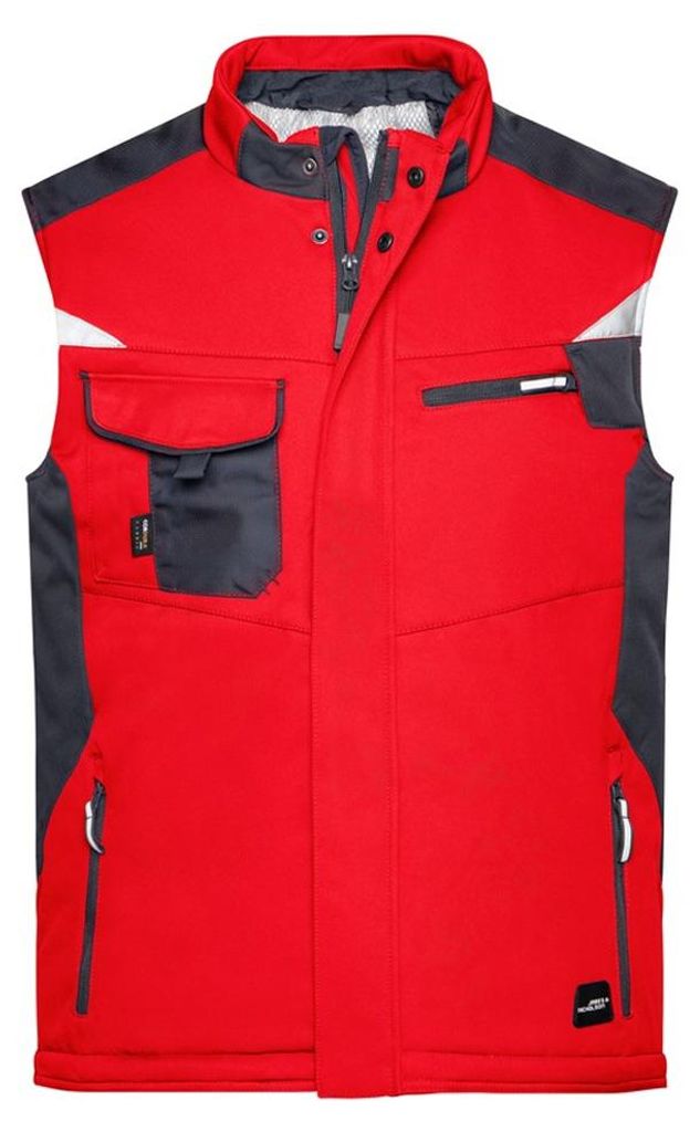 James and Nicholson - Weste langlebig für Herren/Damen Uni LT2535 (M) (Rot/Schwarz)
