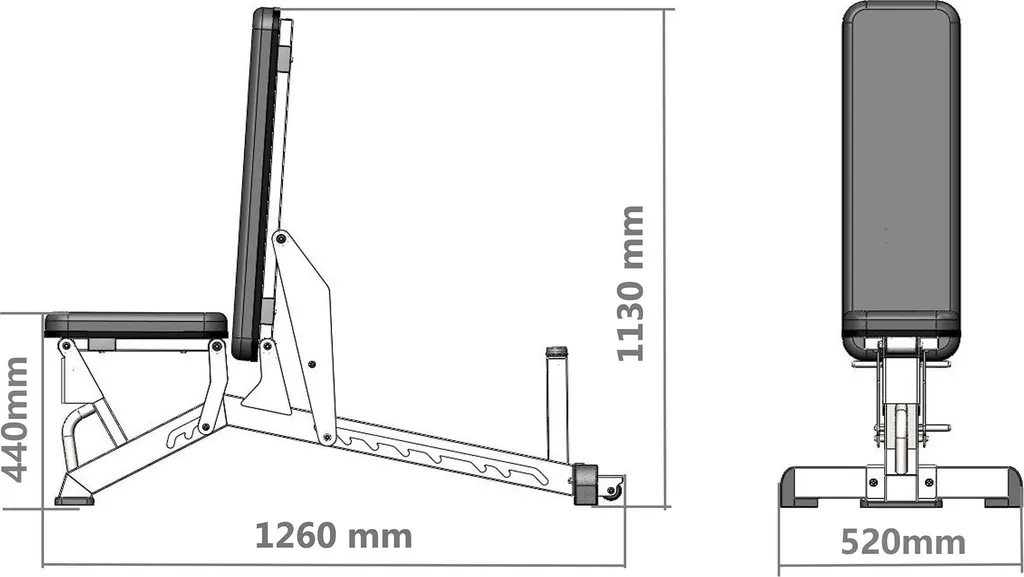 Banc d'exercice réglable semi-commercial robuste pour musculation - 5