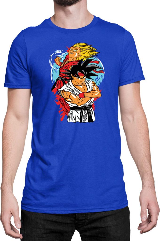 Herren T-Shirt Dragon Anime Manga Ball Z Goku 39, Man L / Blau