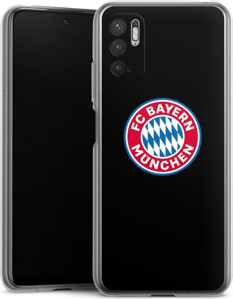 DeinDesign Handyhülle für Xiaomi Redmi Note 10 5G Silikon Hülle Case Smartphone Schutzhülle FC Bayern München Logo Offizielles Lizenzprodukt