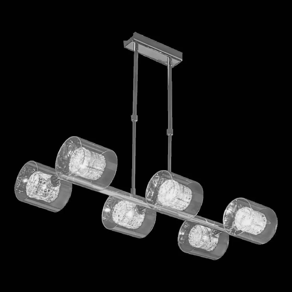 Plafonnier Valve 6xG9 Chrome L750 H600 Luminaire Design Dimmable G9