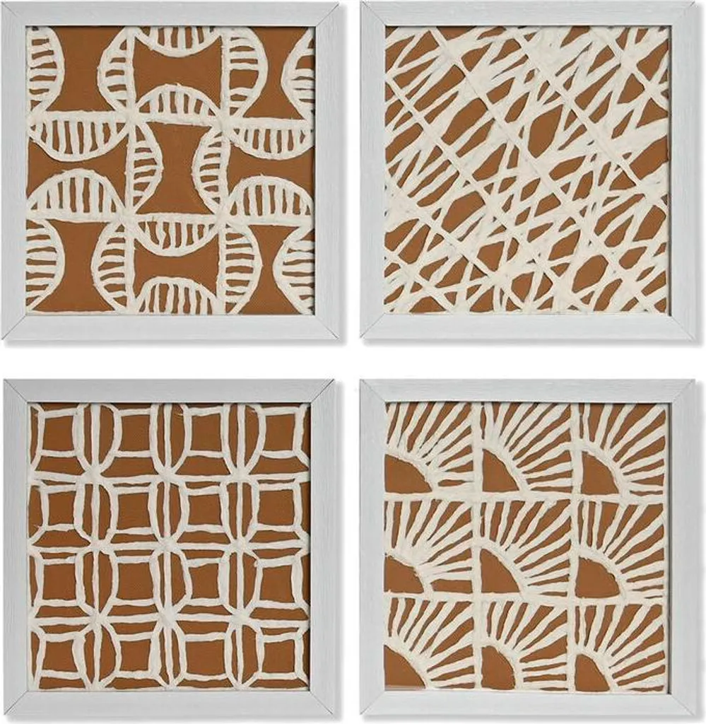 Habiller un mur vide avec le lot de 4 images Home ESPRIT papier cristal