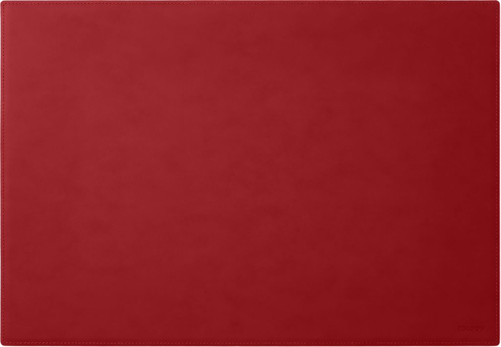 Schreibtischunterlage Leder Ferrari Rot cm 50x35 - Eckige Ecken - Handwerkliche Nähte - Hergestellt in Italien