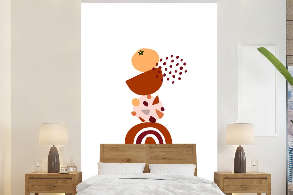 MuchoWow Fototapete für Wohnzimmer oder Schlafzimmer Wandtapete Vinyl Motivtapete Winter - Design - Abstrakt - 195x300 cm - Das Hintergrundbild