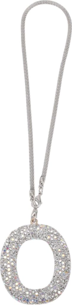 1 Stück Metall Faux Crystal Buchstabe O mit Strass Auto Rückspiegel Anhänger Zubehör Auto Hängeschmuck Multicolor