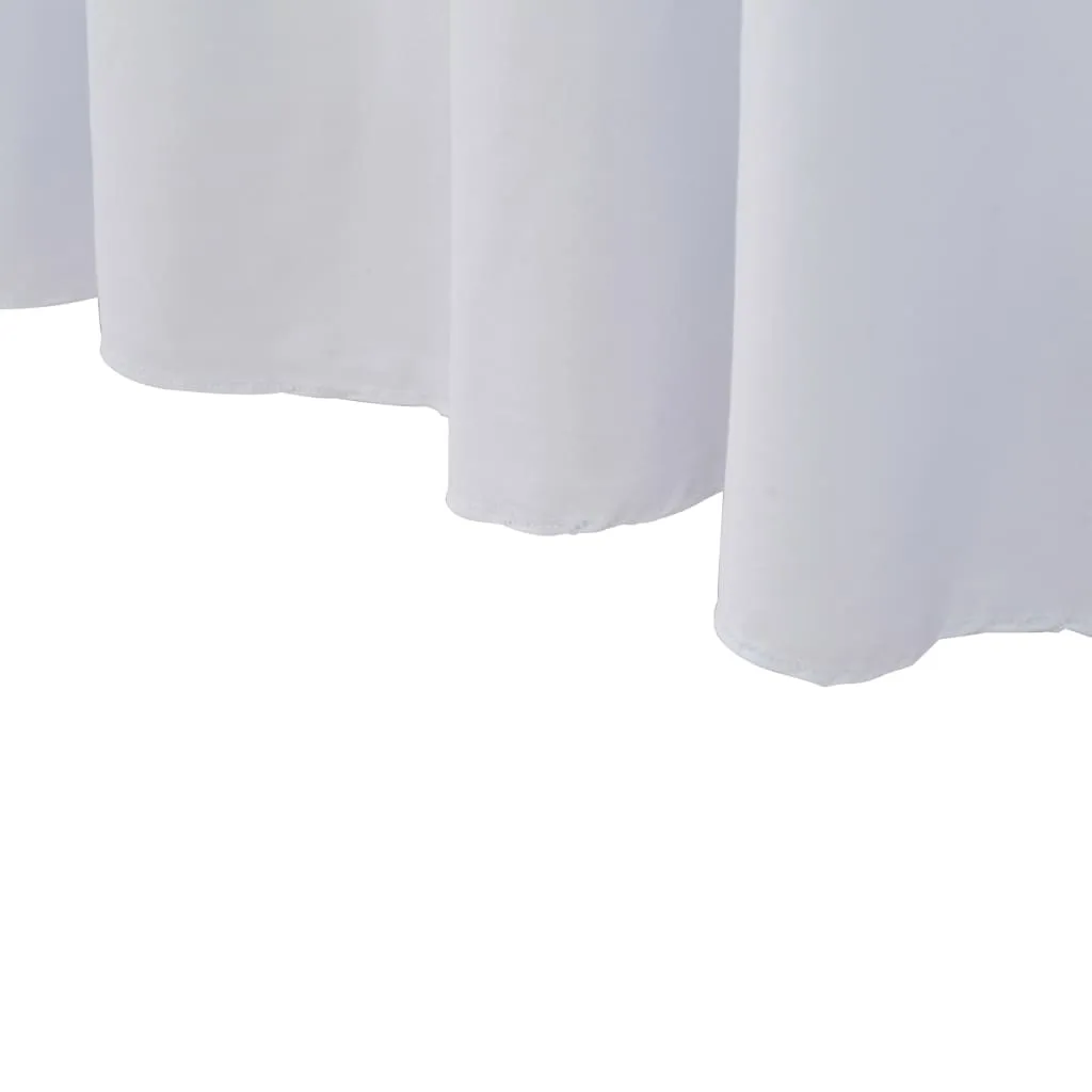 Nappe Rectangulaire Stretch Infroissable avec Bord Blanc - Lot de 2 Pièces